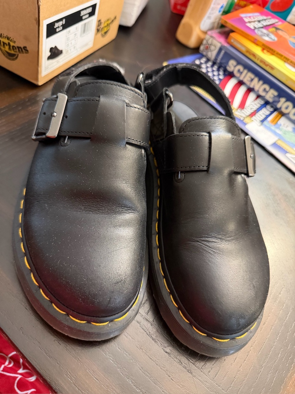 Dr. Martens unisex  black Leather Monk-Strap Slingback Shoe - Picture 10 of 10